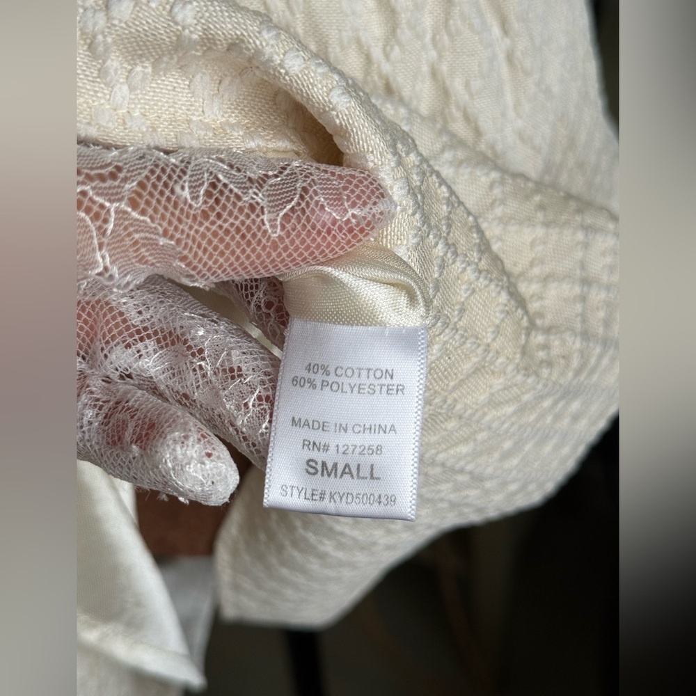 Francesca's Collections Ivory Embellished Mini Dress - Picture 5 of 7